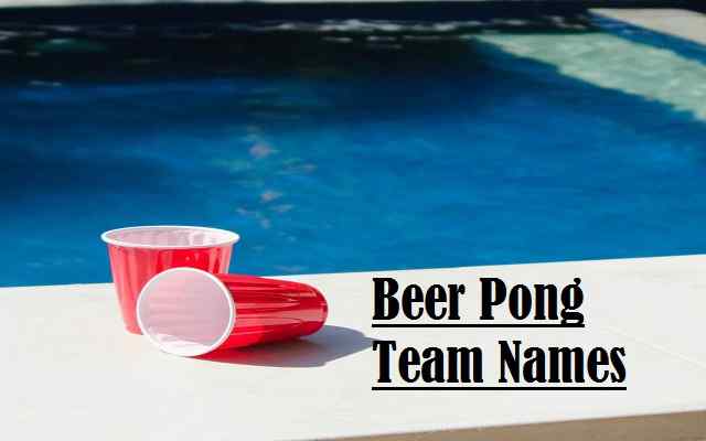 Beer Pong Team Names