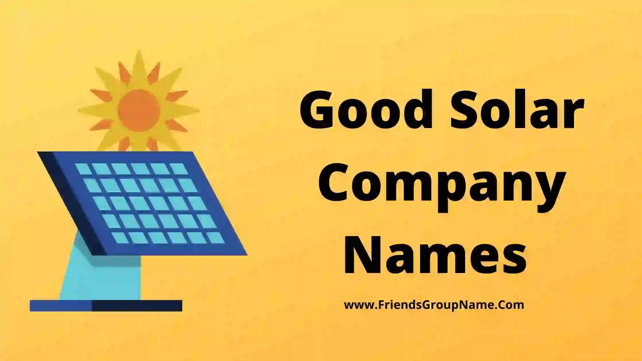 Good Solar Company Names