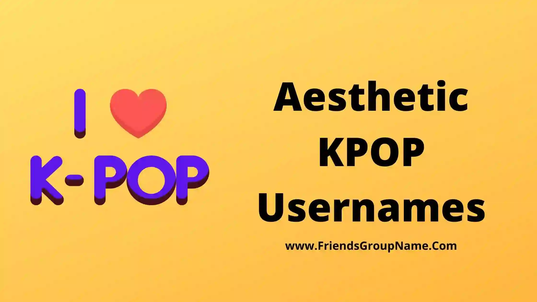 Aesthetic KPOP Usernames