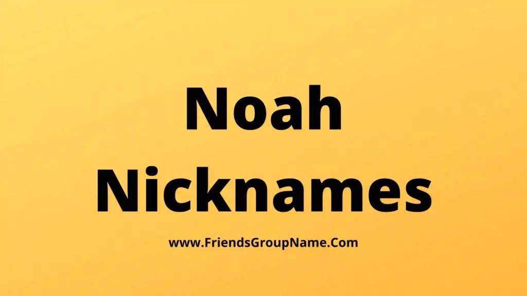 Noah Nicknames 2025