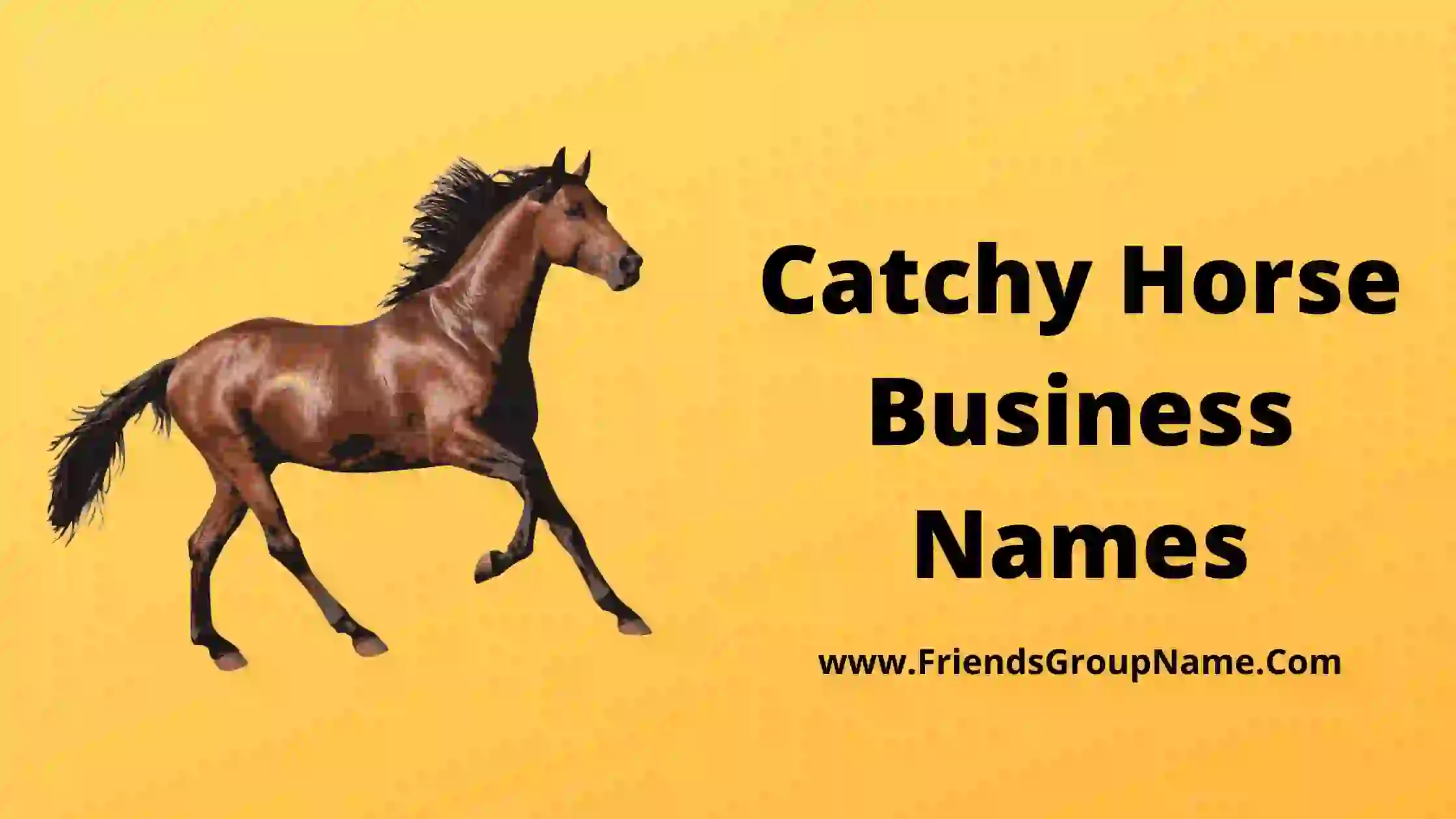 Catchy Horse Business Names