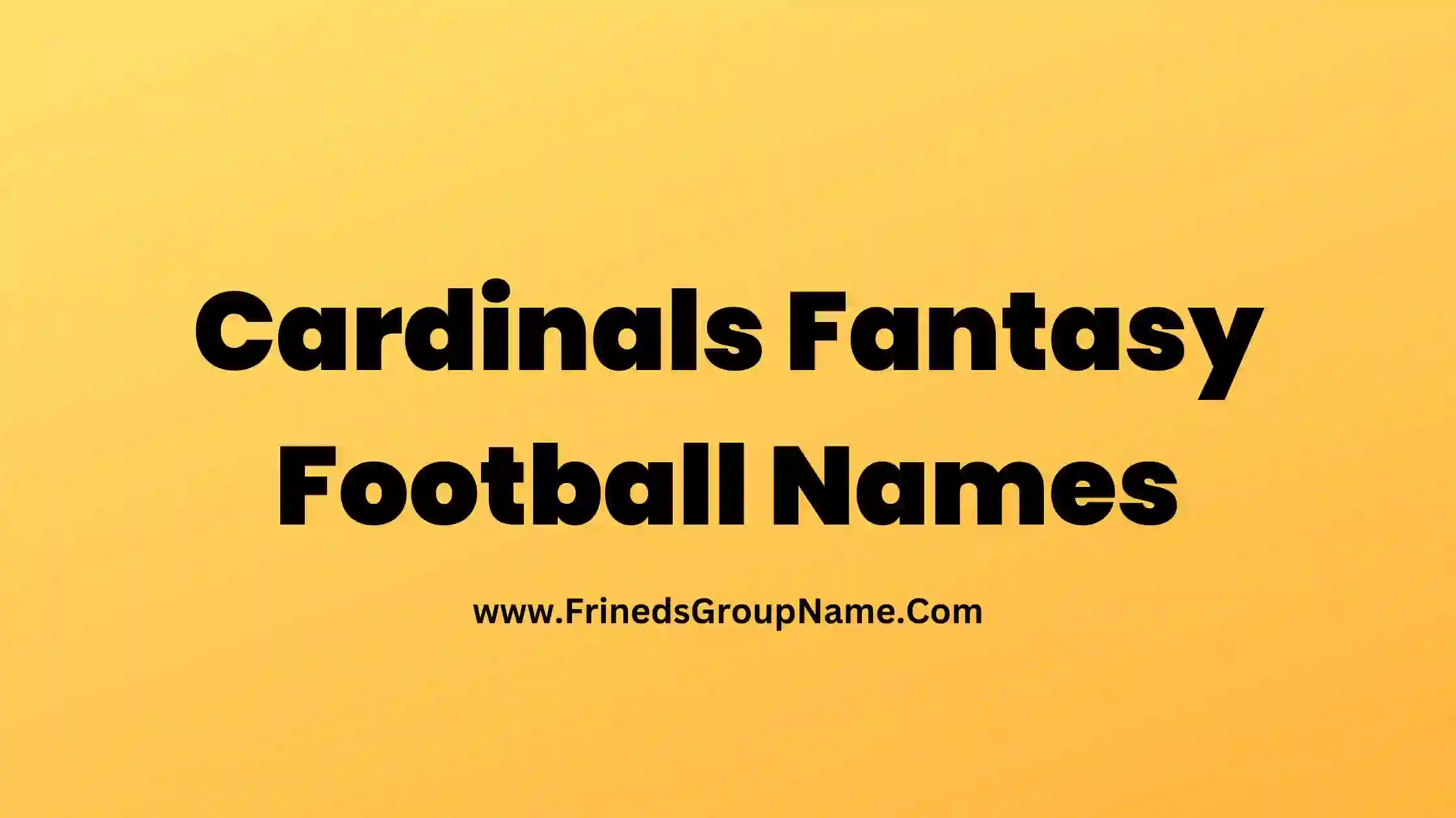 Cardinals Fantasy Football Names