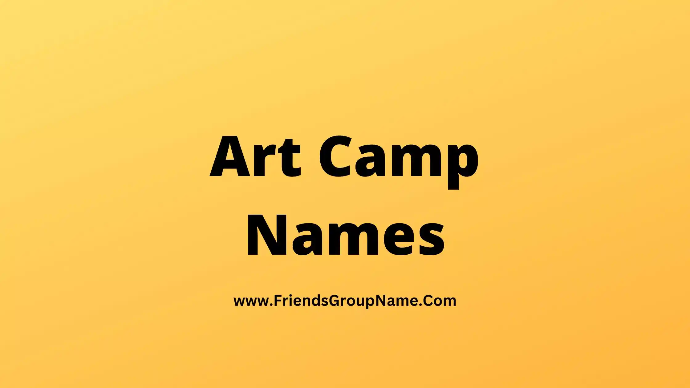 Art Camp Names