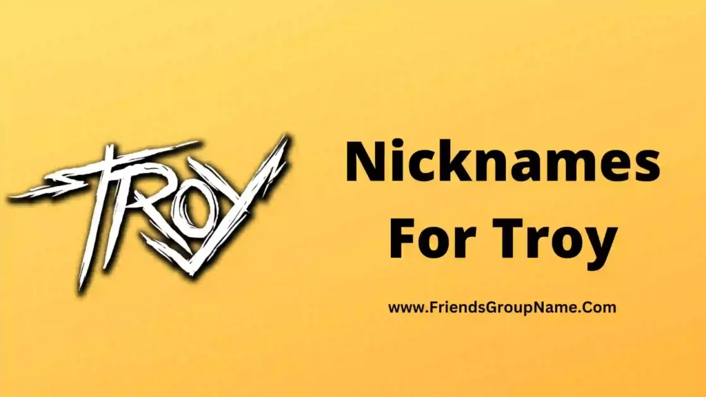 Nicknames For Troy【2024】Best, Funny & Good Troy Nicknames List Ideas