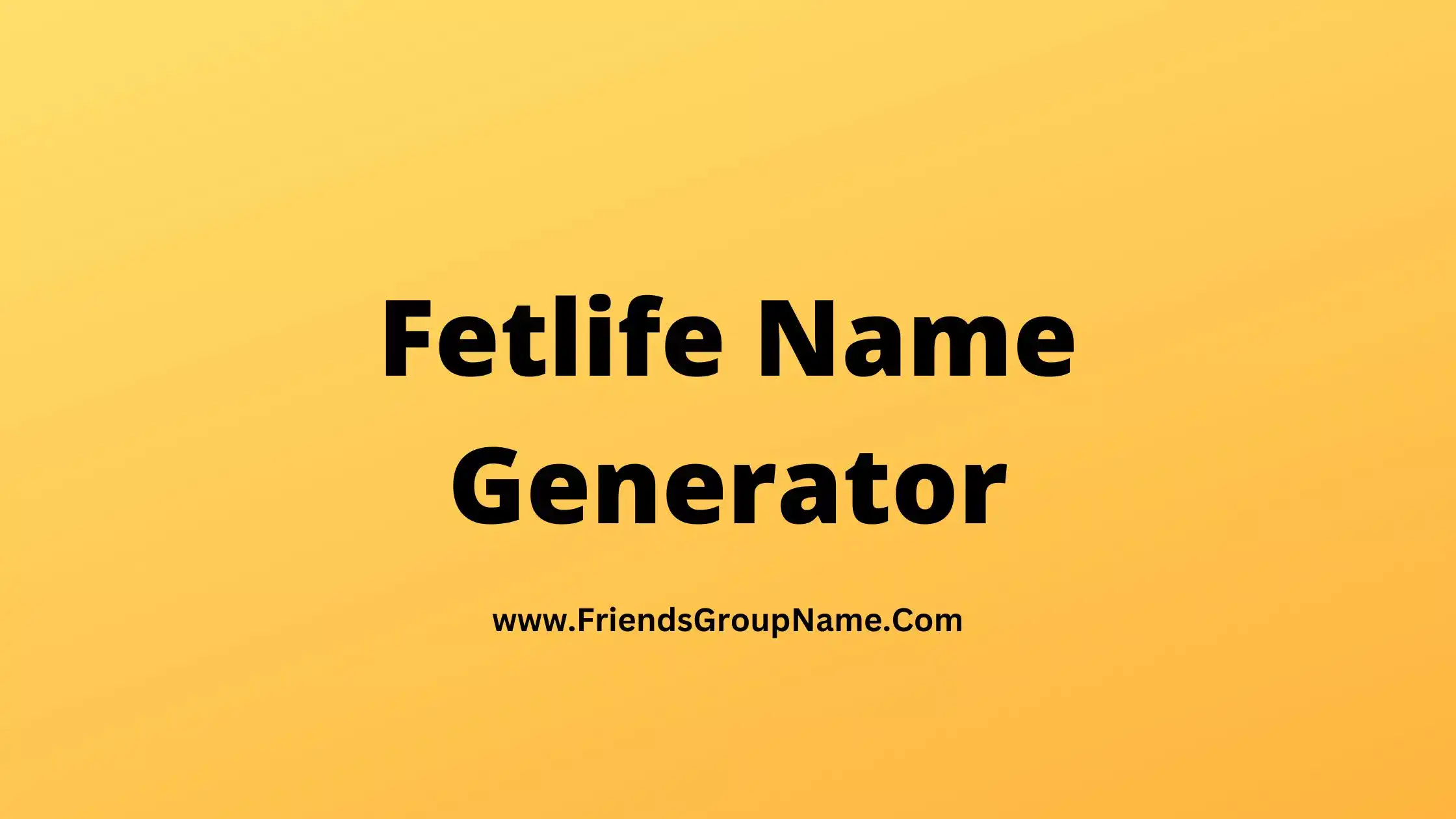Fetlife Name Generator
